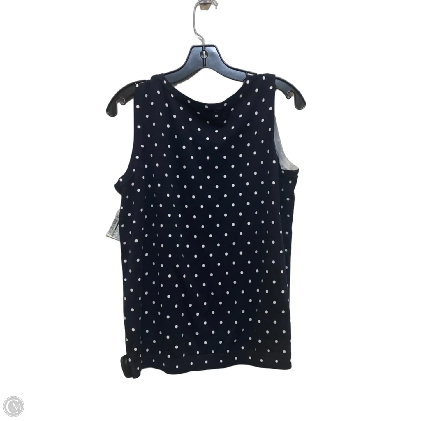 Top Sleeveless By Talbots In Blue & White, Size: 1x