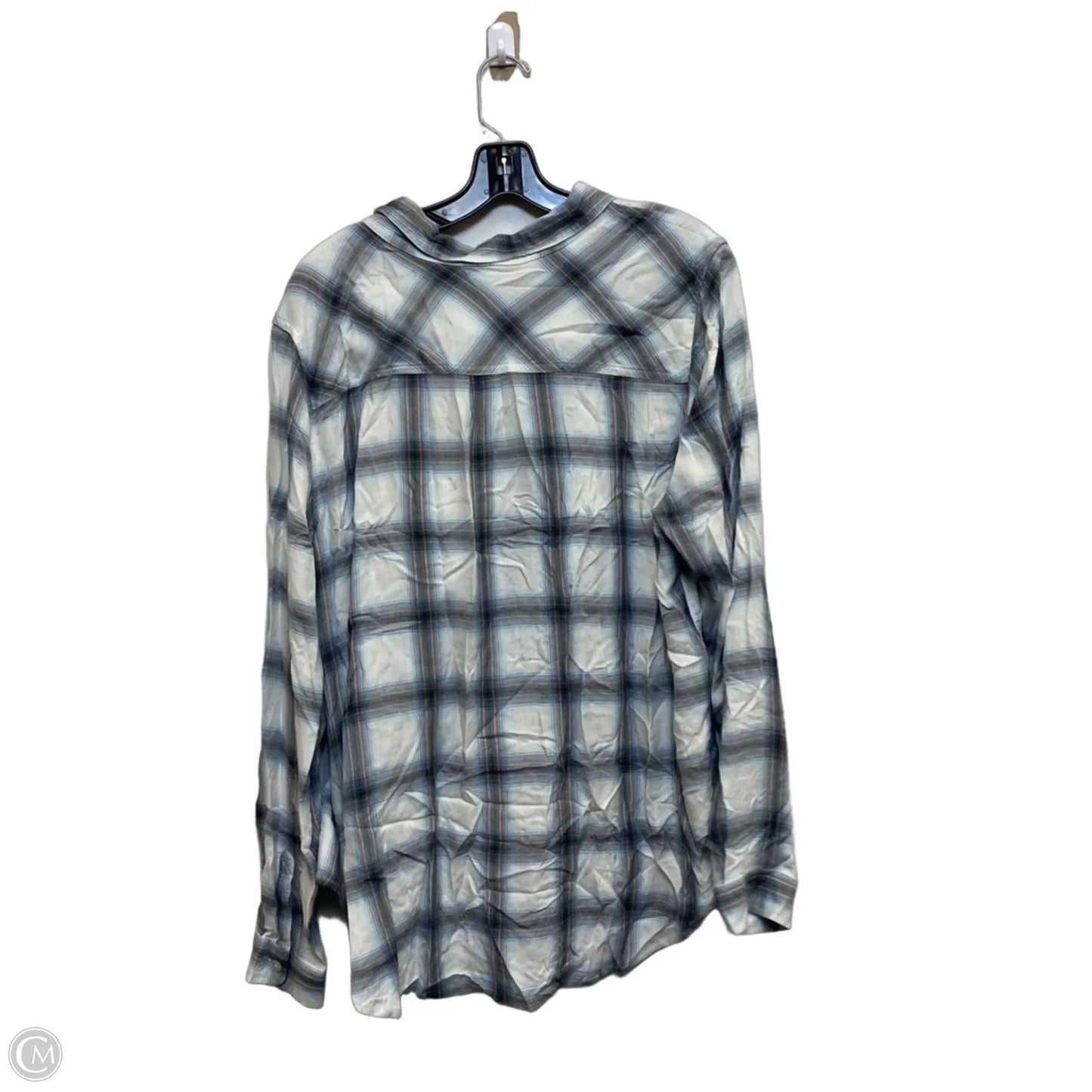 Top Long Sleeve By Universal Thread In Blue & White, Size: XL