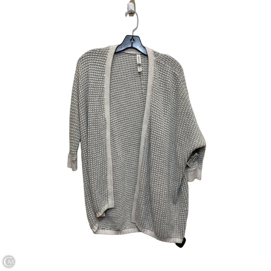 Sweater Cardigan By Aeropostale In Grey & White, Size: S
