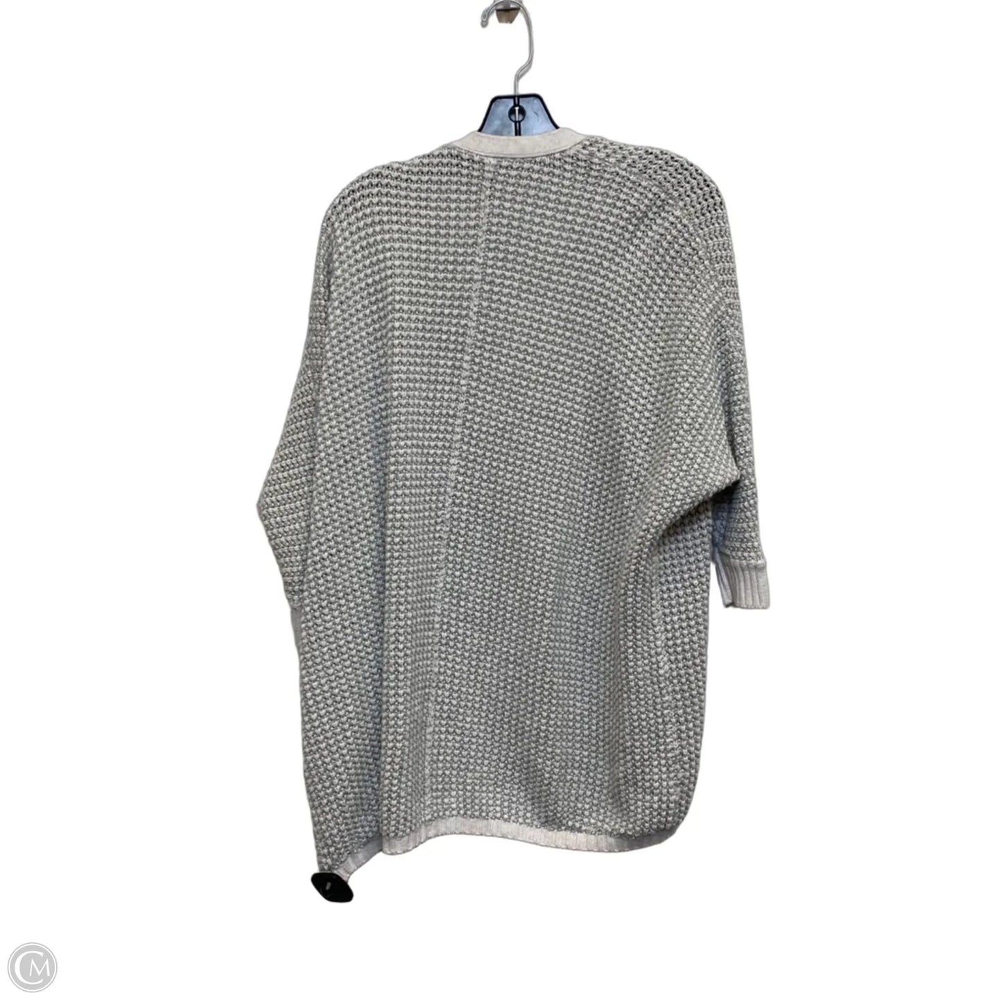 Sweater Cardigan By Aeropostale In Grey & White, Size: S