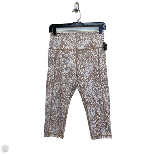 Athletic Leggings Capris By Steppe In Tan & White, Size: M