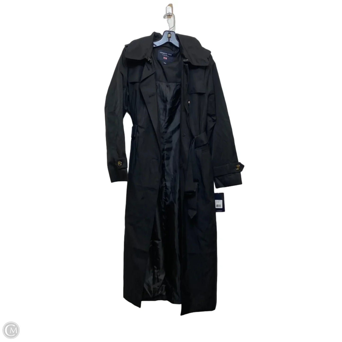 Coat Trench Coat By London Fog In Black, Size: L