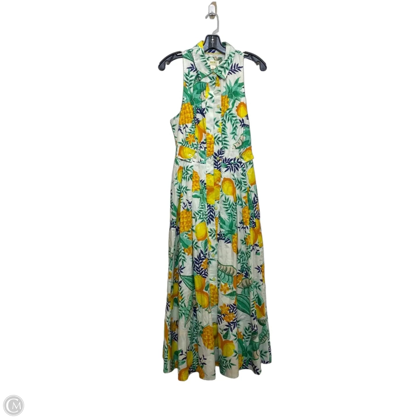 Dress Casual Maxi By Maeve In Green & Yellow, Size: S