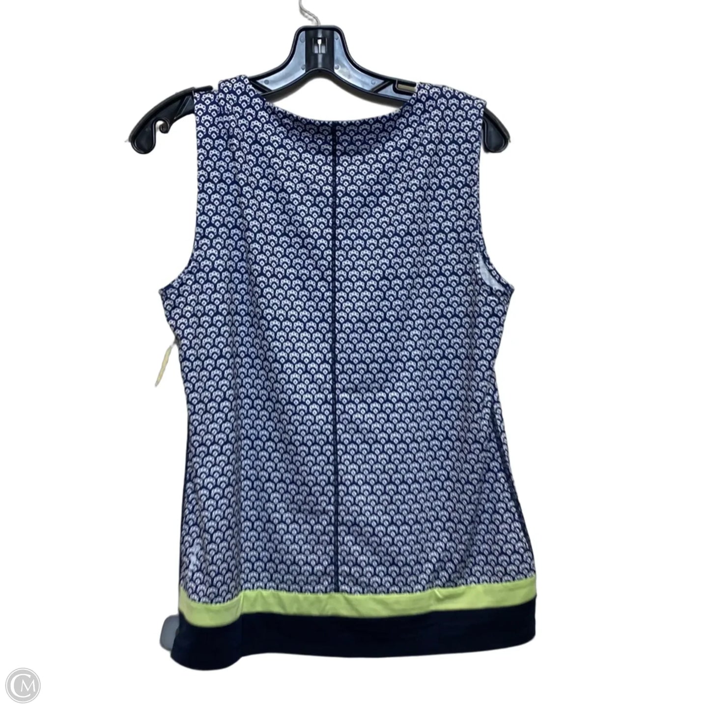 Top Sleeveless By Talbots In Blue & White, Size: M