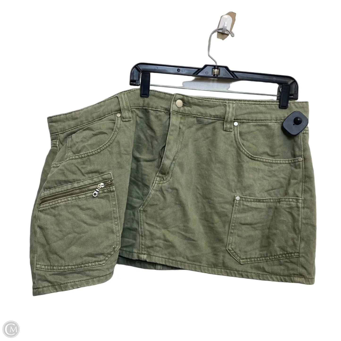 Skirt Mini & Short By Forever 21 In Green Denim, Size: 3x