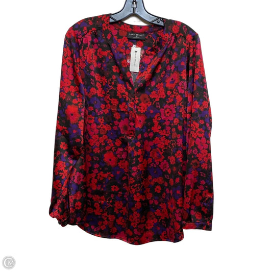 Blouse Long Sleeve By Lane Bryant In Purple & Red, Size: 1x