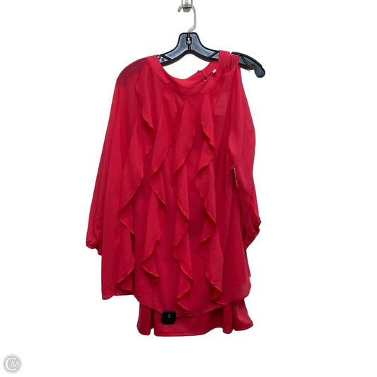 Top 3/4 Sleeve By Cato In Pink, Size: 1x