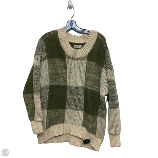 Sweater By So In Cream & Green, Size: Xxl