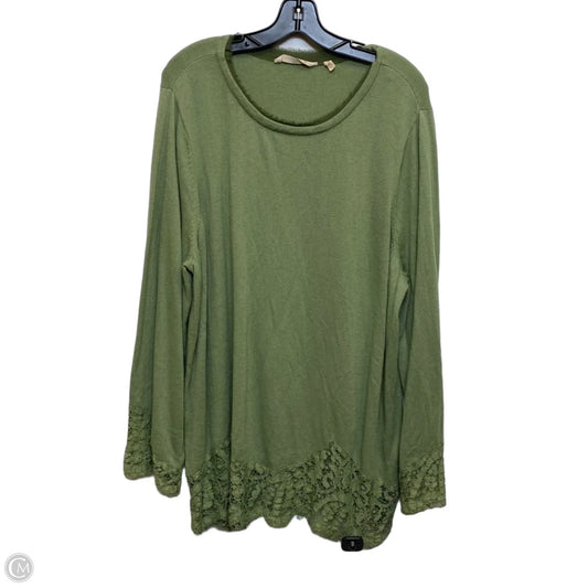 Top Long Sleeve By Soft Surroundings In Green, Size: 2x