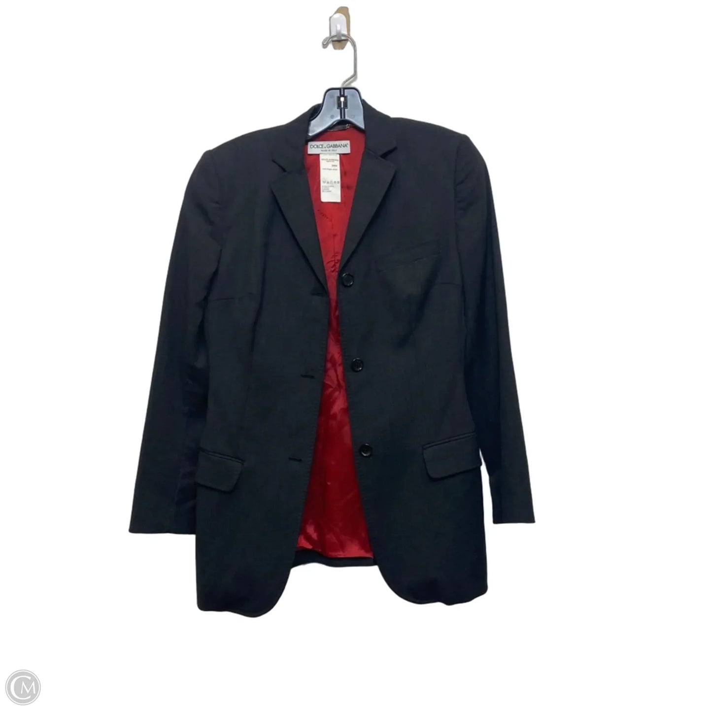 Blazer Luxury Designer By Dolce And Gabbana In Grey, Size: 4