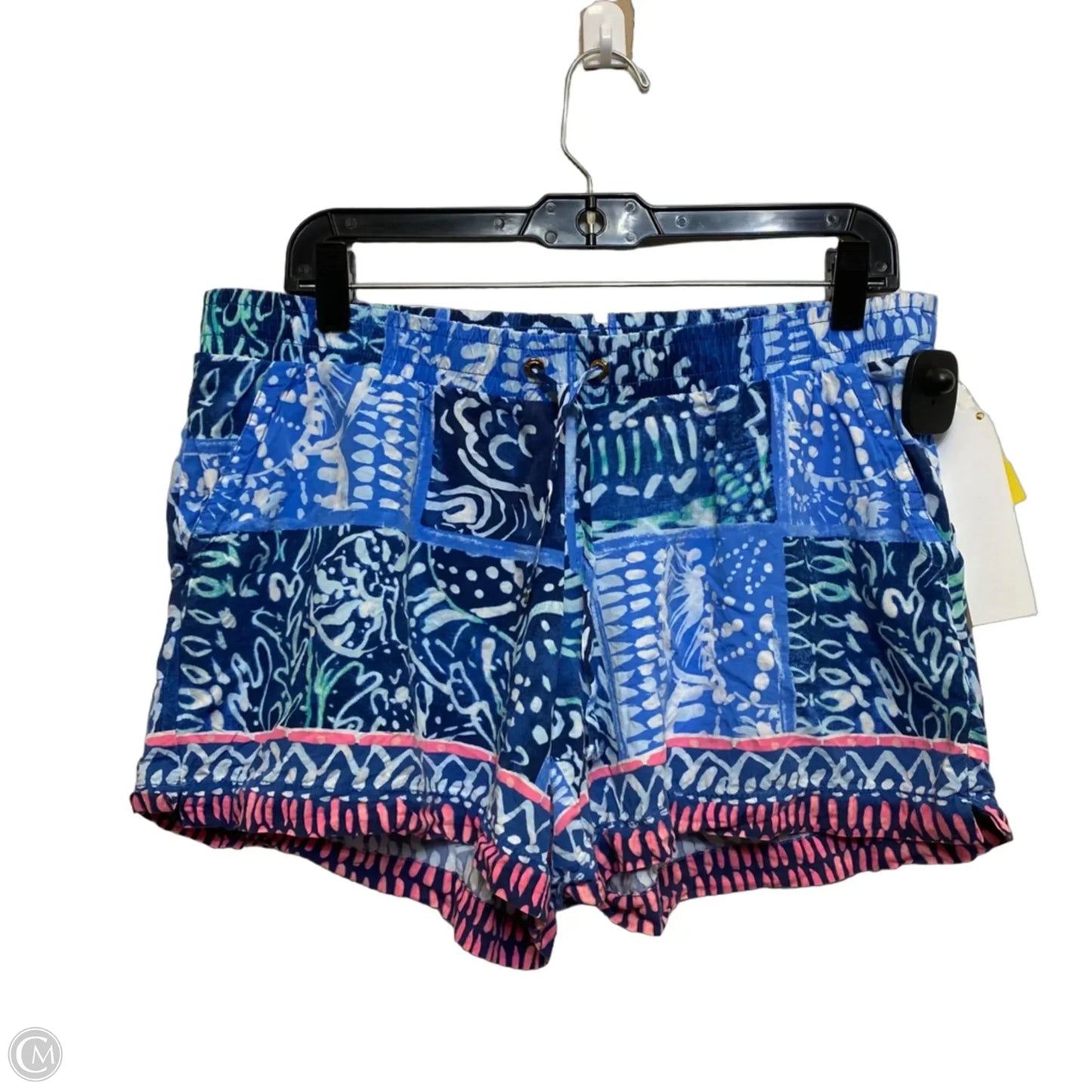 Shorts Designer By Lilly Pulitzer In Blue & White, Size: L