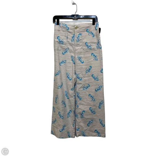 Pants Cropped By Maeve In Blue & Tan, Size: 0