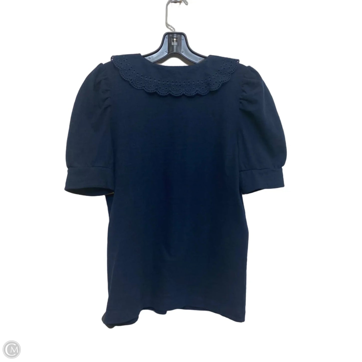 Top Short Sleeve By Loft In Navy, Size: S