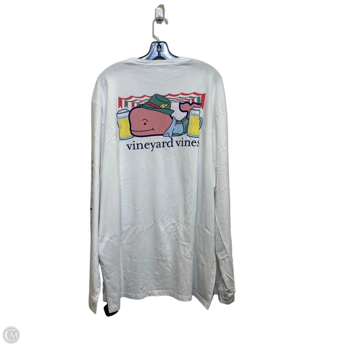 Top Long Sleeve Designer By Vineyard Vines In White, Size: 3x