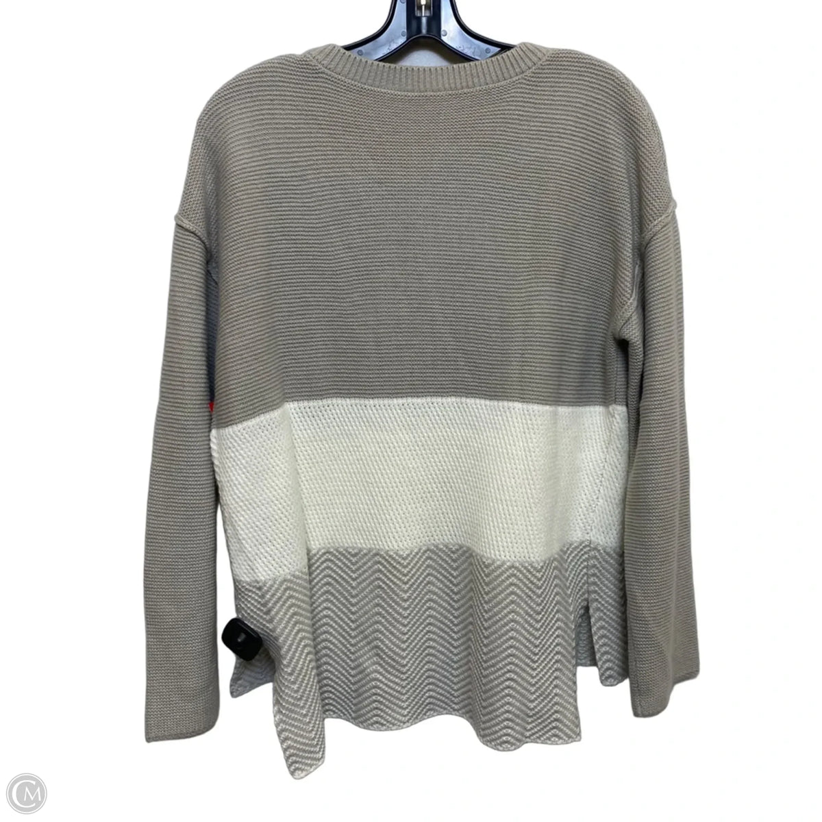 Sweater By Cmf In Cream & Grey, Size: S