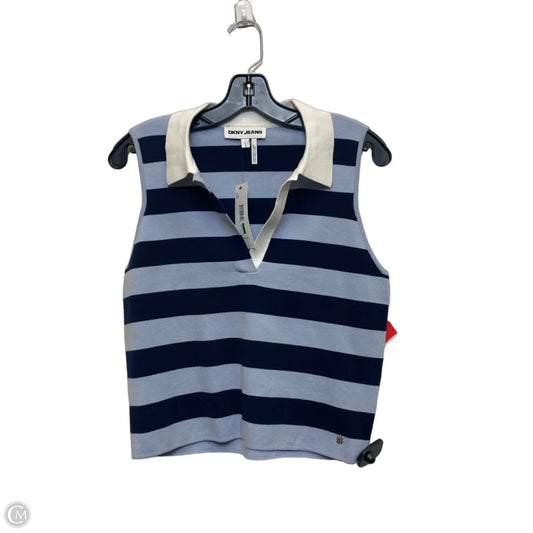 Top Sleeveless By Dkny In Blue, Size: L