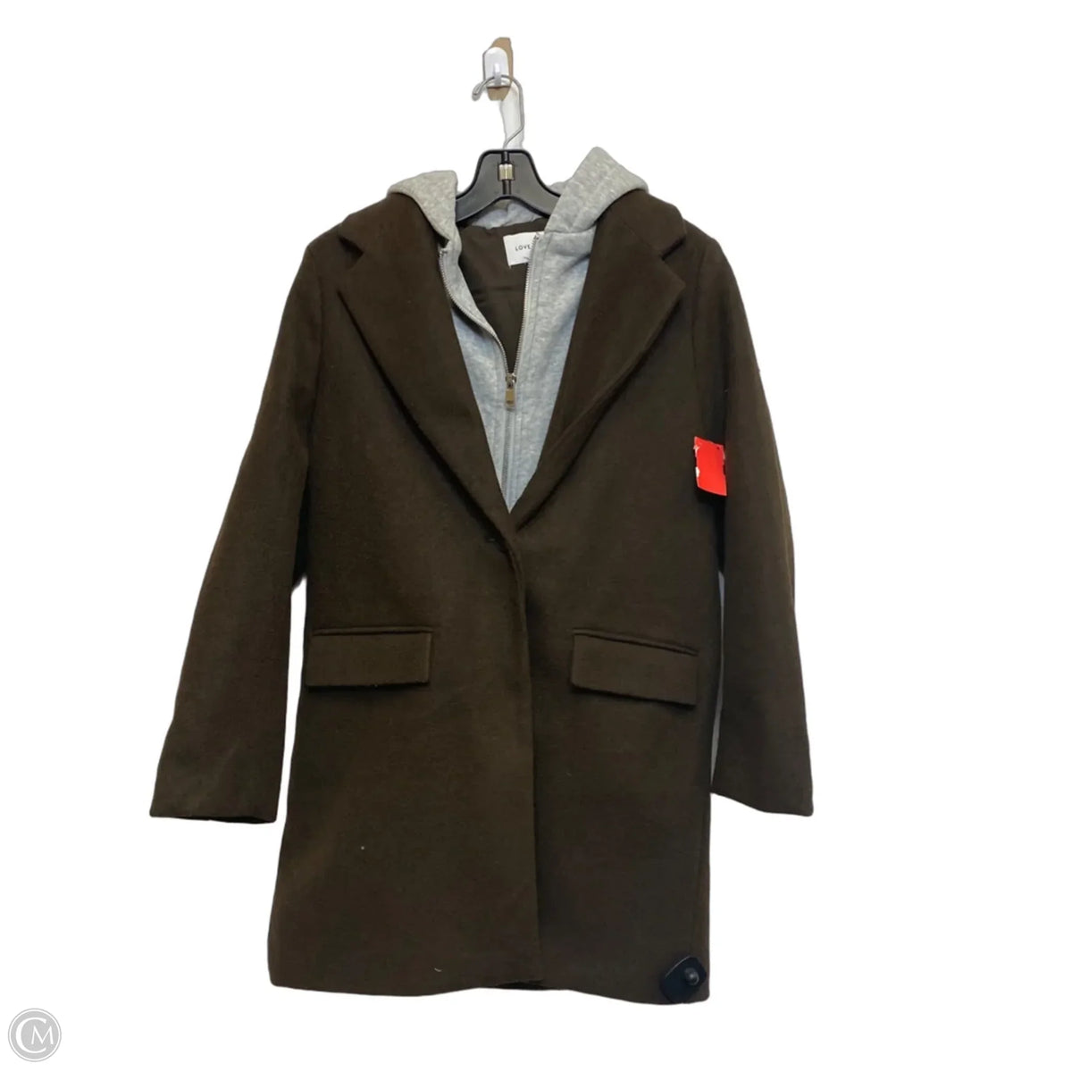 Jacket Other By Love Tree In Brown & Grey, Size: M