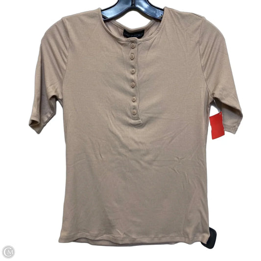 Top Short Sleeve By Cynthia Rowley In Tan, Size: S