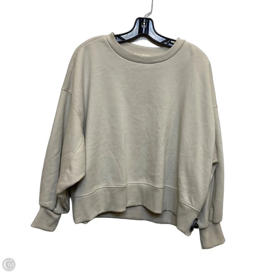 Sweatshirt Crewneck By Zenana In Beige, Size: S
