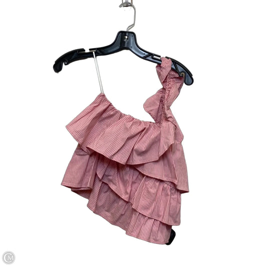 Top Sleeveless By Maeve In Pink & White, Size: Xs