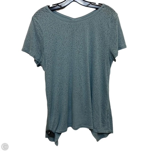 Athletic Top Short Sleeve Designer By Lululemon In Green, Size: S
