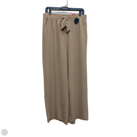 Pants Wide Leg By Cmf In Tan, Size: 2x