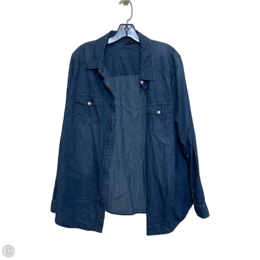 Top Long Sleeve By Torrid In Blue, Size: 1x