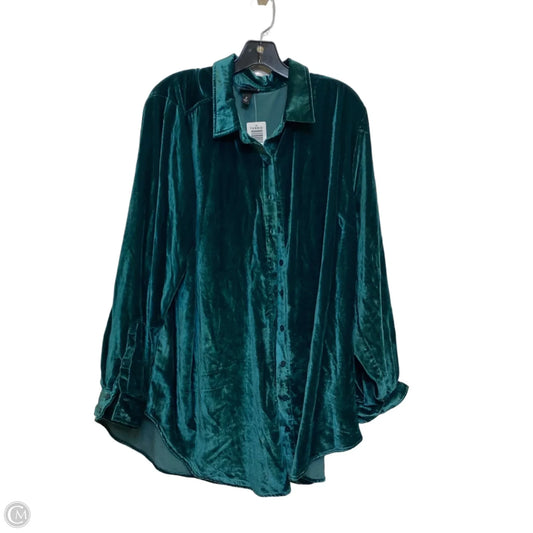 Top Long Sleeve By Torrid In Green, Size: 2x