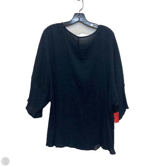 Top Short Sleeve By Shein In Navy, Size: 4x