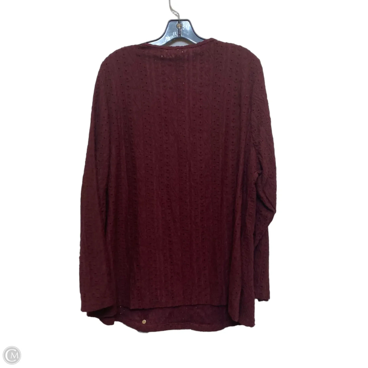 Top Long Sleeve By Bloomchic In Red, Size: 1x