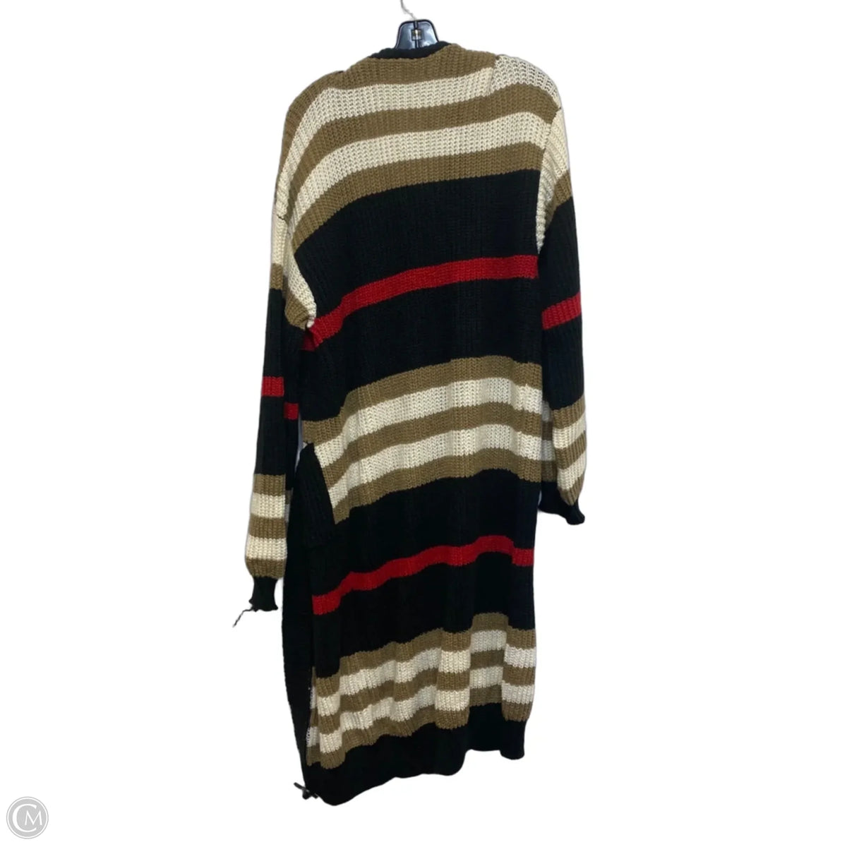 Sweater Cardigan By Cmf In Striped Pattern, Size: 2x
