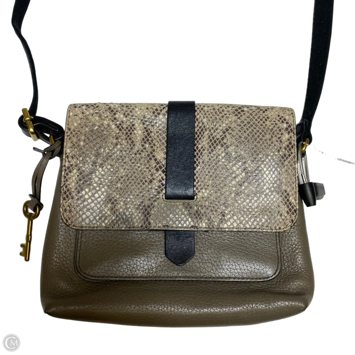 Crossbody Leather By Fossil, Size: Small