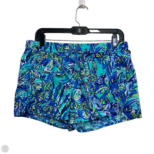 Shorts Designer By Lilly Pulitzer In Blue & Green, Size: M