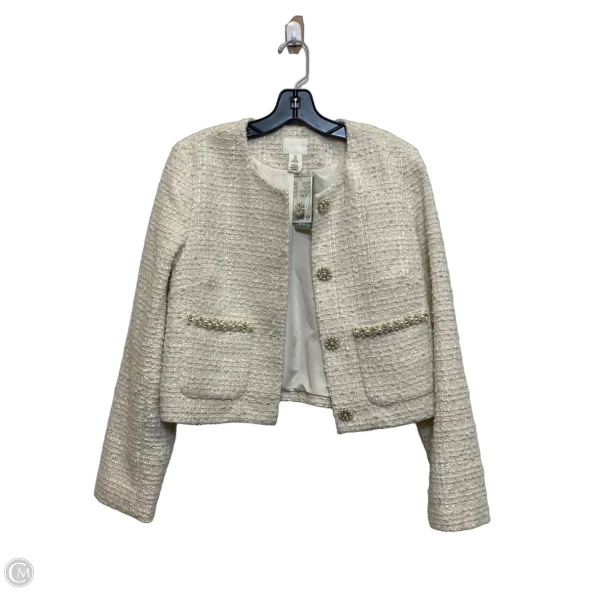 Blazer By H&m In Cream, Size: S