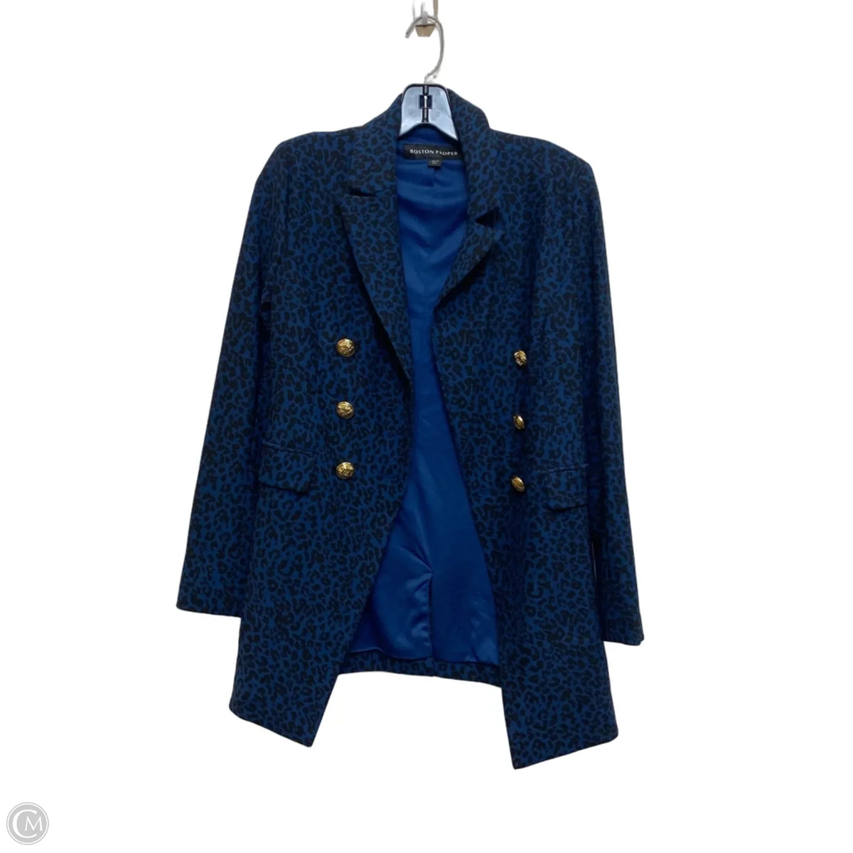 Blazer By Boston Proper In Black & Blue, Size: S