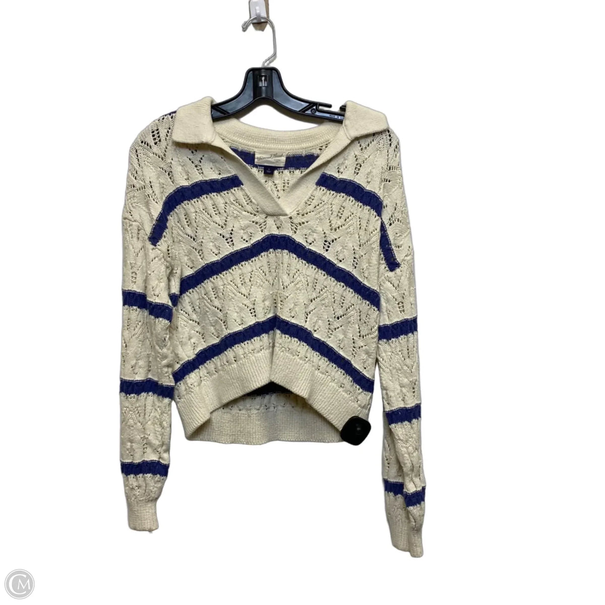 Sweater By Universal Thread In Blue & Cream, Size: S