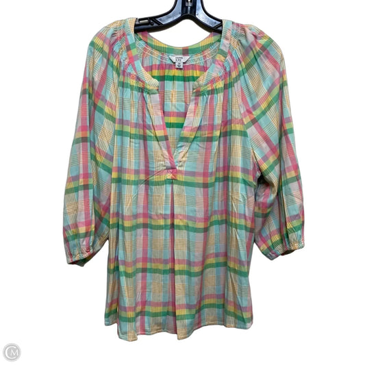 Top 3/4 Sleeve By Crown And Ivy In Nautical Print, Size: 1x