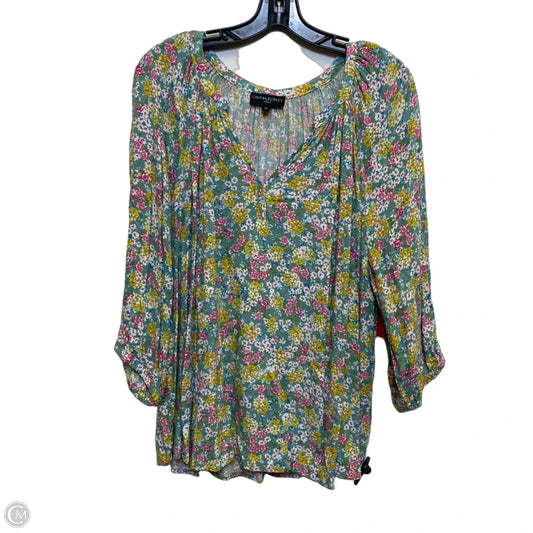 Top 3/4 Sleeve By Cynthia Rowley In Green, Size: 3x