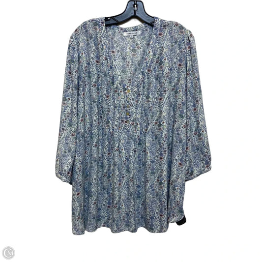 Blouse 3/4 Sleeve By Rose And Olive In Floral Print, Size: 3x
