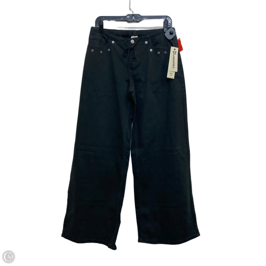 Jeans Wide Leg By No Boundaries In Black Denim, Size: S