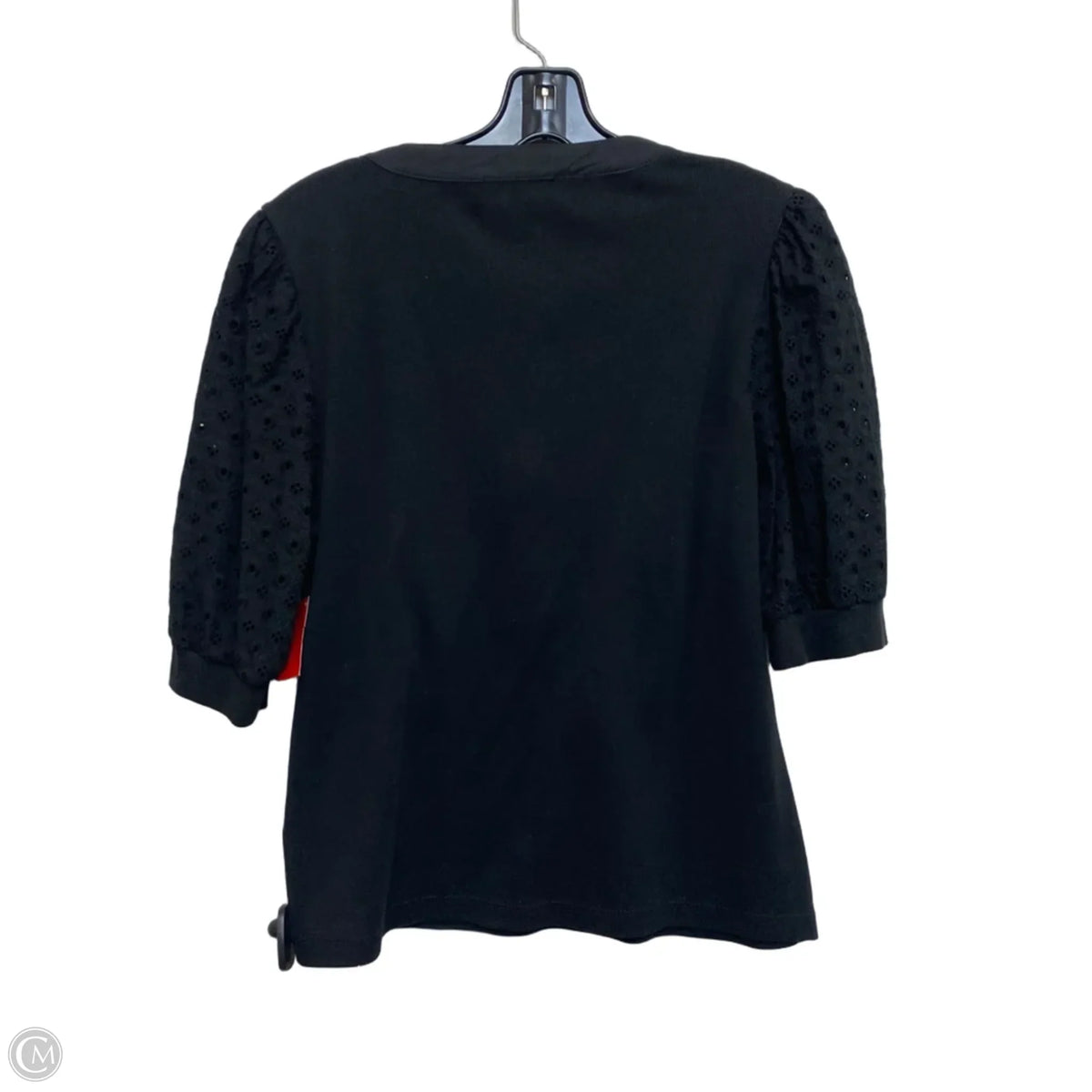 Top Short Sleeve By Dkny In Black, Size: L