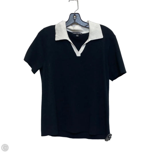 Top Short Sleeve By Cable And Gauge In Black, Size: L