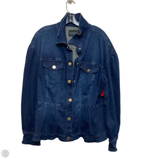 Jacket Denim By Eloquii In Blue Denim, Size: 2x