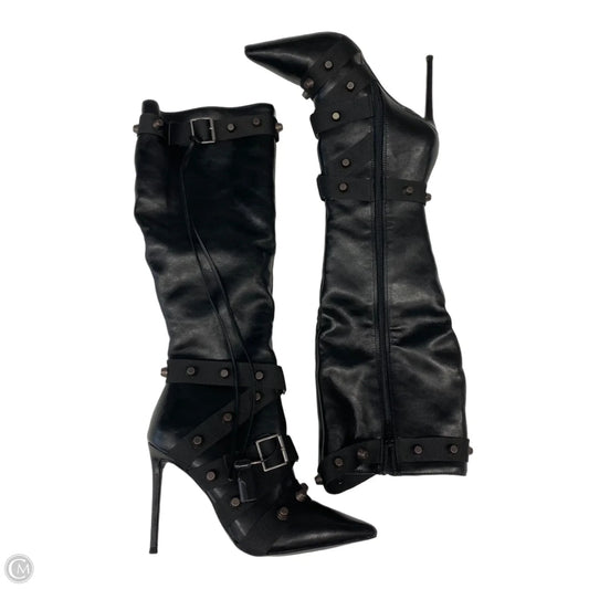 Boots Knee Heels By Steve Madden In Black, Size: 8