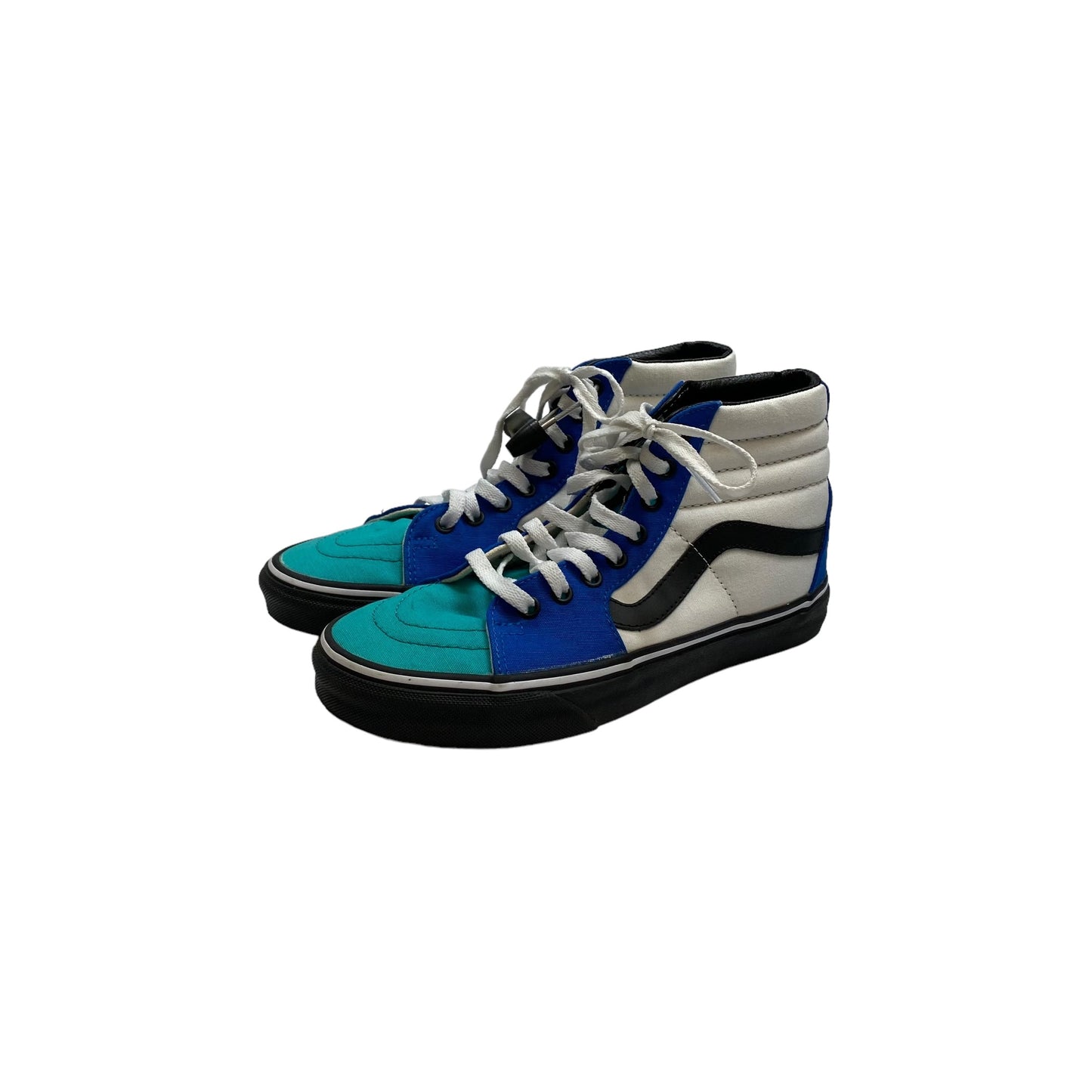 Blue & White Shoes Sneakers Vans, Size 8.5