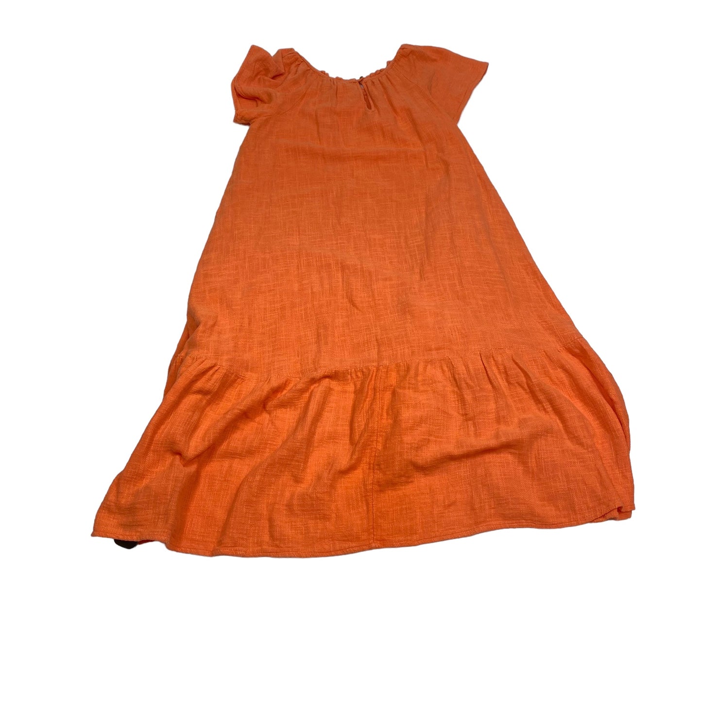 Orange Dress Casual Midi Maeve, Size M