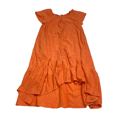 Orange Dress Casual Midi Maeve, Size M