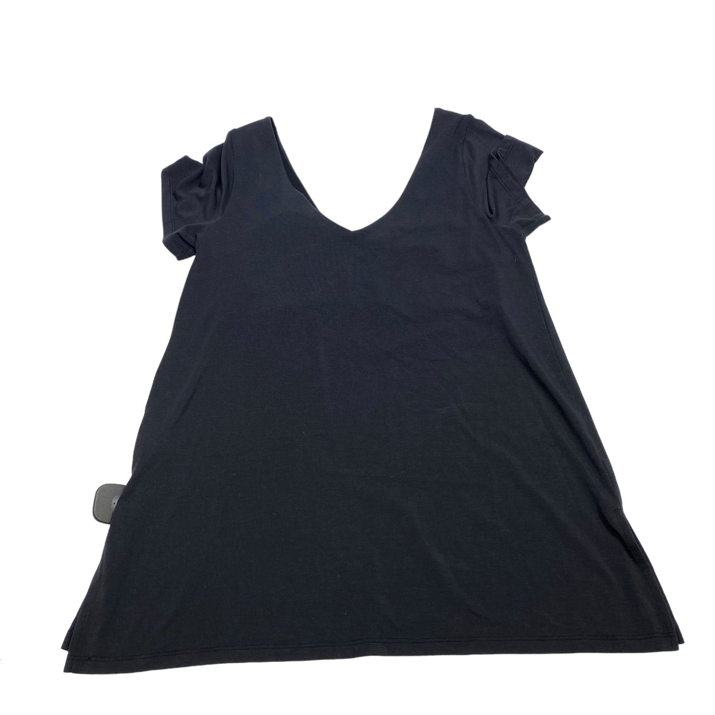 Athletic Top Short Sleeve By Athleta In Black, Size: L