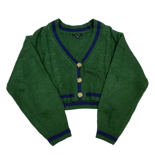 Sweater Cardigan By Love Tree In Green, Size: M