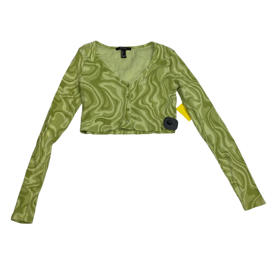 Top Long Sleeve By Forever 21 In Green, Size: S